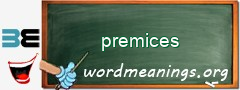 WordMeaning blackboard for premices